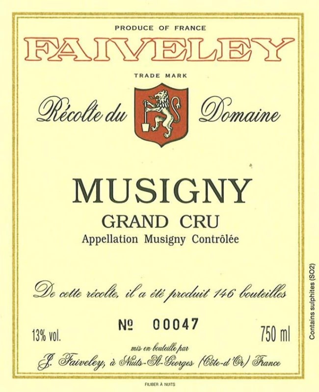 Faiveley Musigny Grand Cru 2008 Front Label