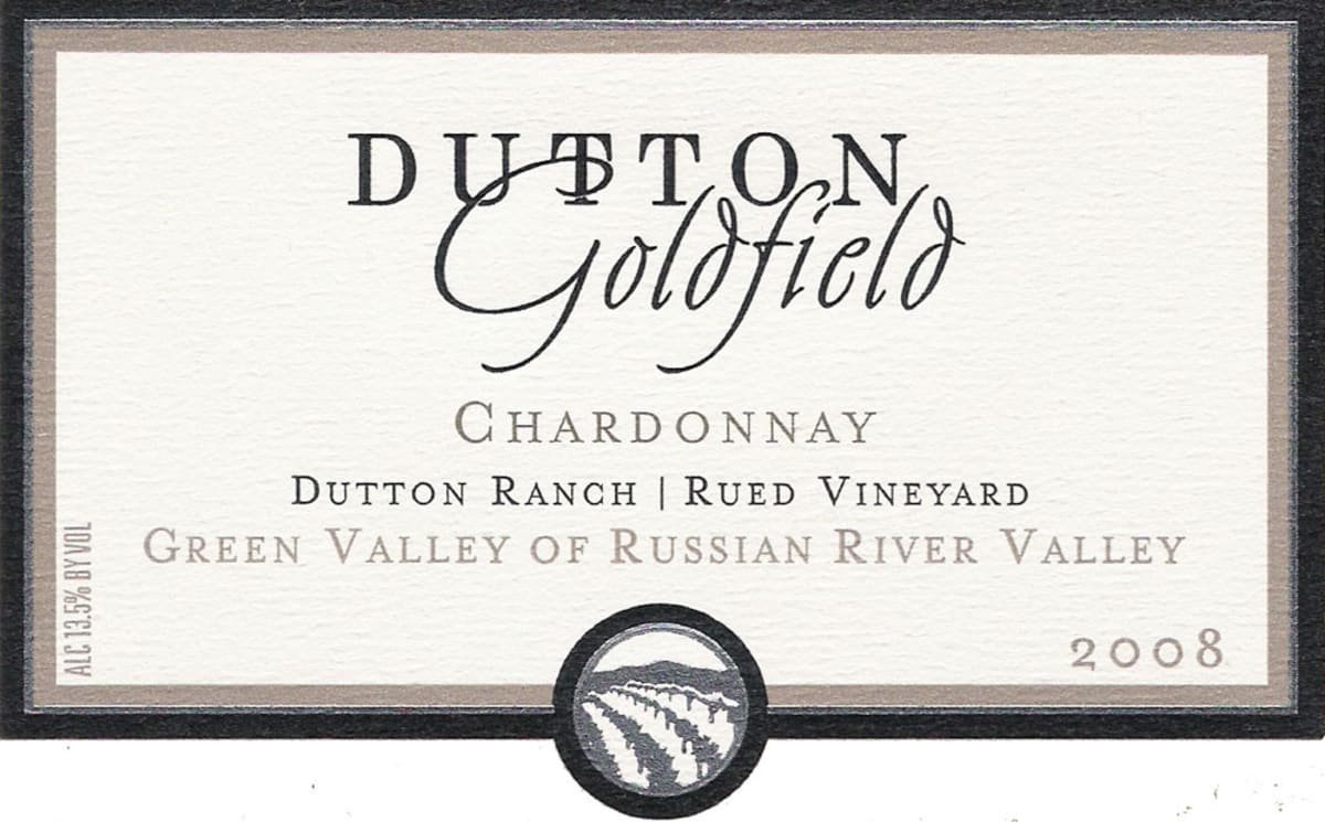 Dutton-Goldfield Rued Vineyard Chardonnay 2008 Front Label