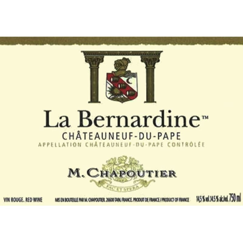 M. Chapoutier Chateauneuf-du-Pape La Bernardine 2007 Front Label