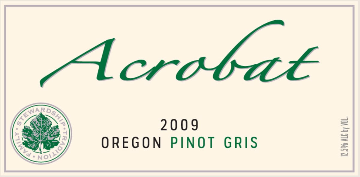 Acrobat Pinot Gris 2009 Front Label