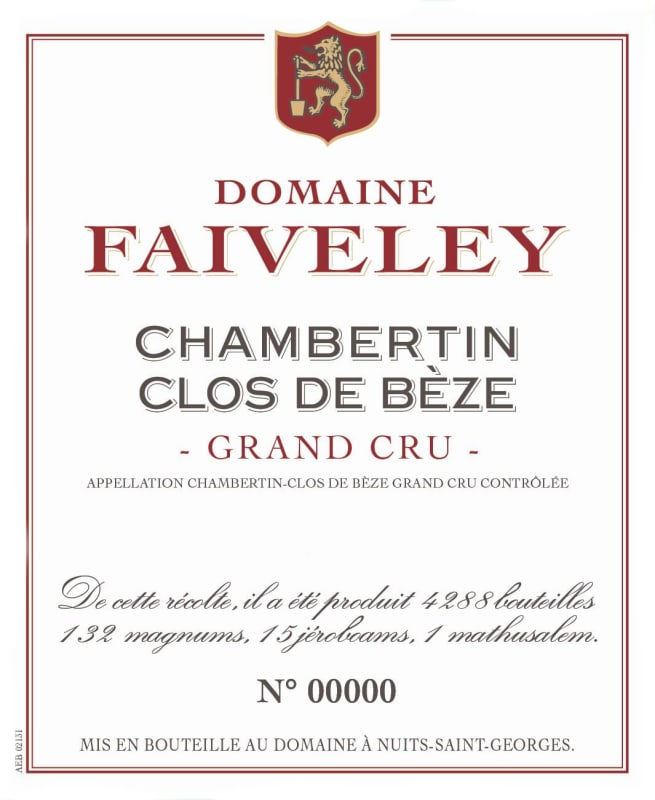 Faiveley Chambertin Clos de Beze Grand Cru 2014 Front Label