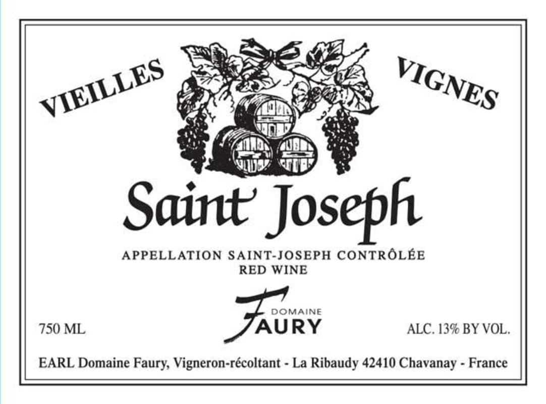 Lionel Faury Saint-Joseph Vieilles Vignes 2012 Front Label