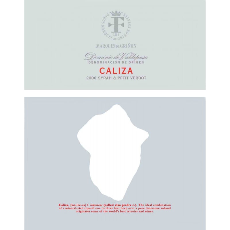 Marques de Grinon Caliza Red Blend 2006 Front Label