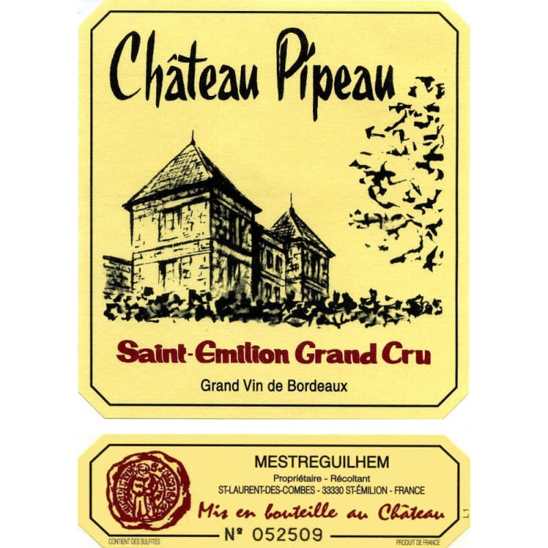 Chateau Pipeau 2007 Front Label