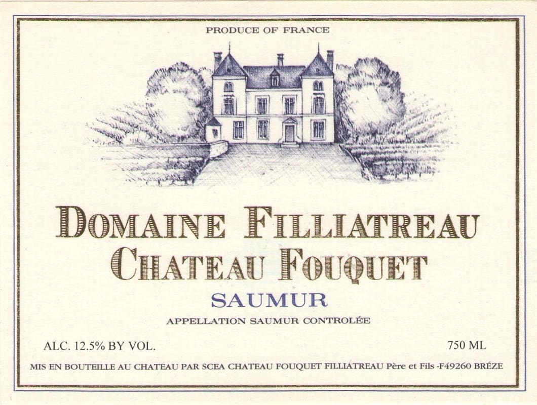 Dom. Filliatreau Chateau Fouquet Saumur 2012 Front Label