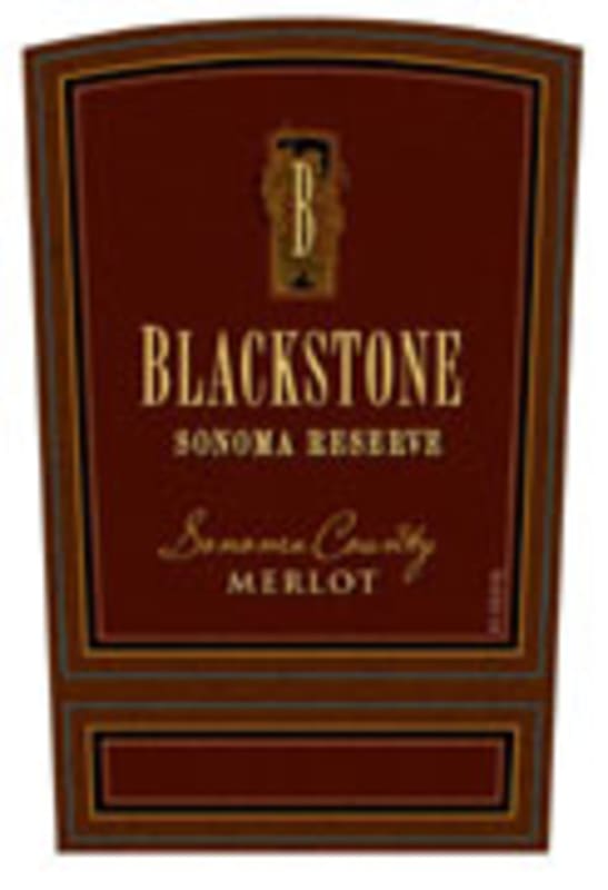 Blackstone Sonoma Reserve Merlot 2008 Front Label