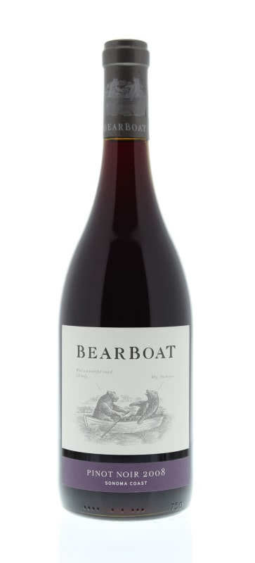 BearBoat Sonoma Coast Pinot Noir 2008 Front Bottle Shot