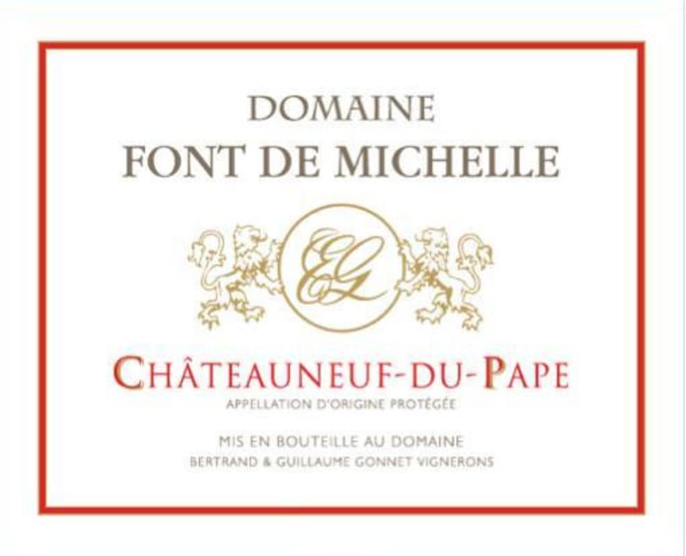 Domaine Font de Michelle Chateauneuf-du-Pape Blanc 2013 Front Label