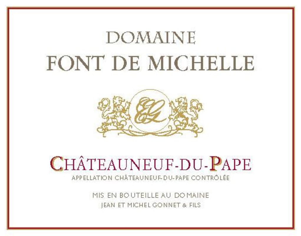 Domaine Font de Michelle Chateauneuf-du-Pape Blanc 2011 Front Label