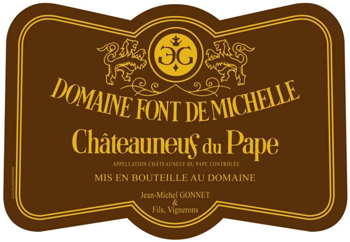 Domaine Font de Michelle Chateauneuf-du-Pape Blanc 2009 Front Label