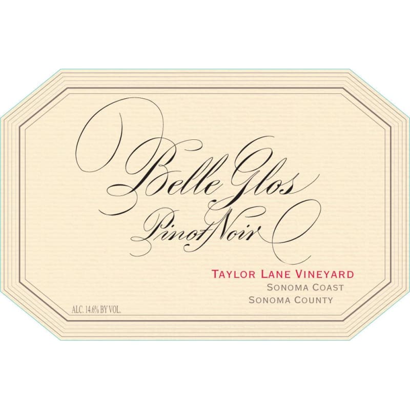 Belle Glos Taylor Lane Vineyard Pinot Noir 2009 Front Label