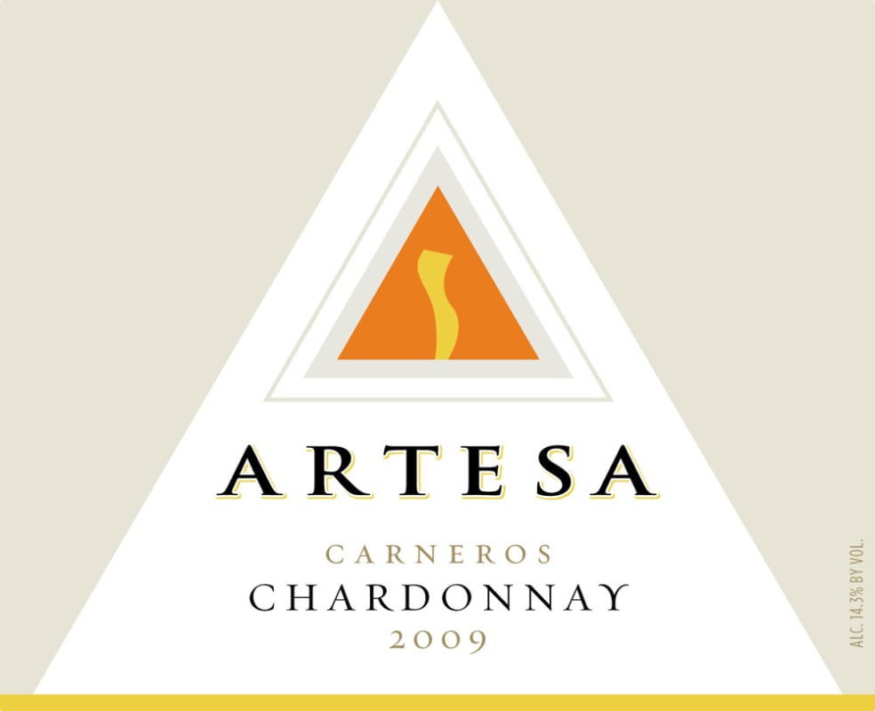 Artesa Carneros Chardonnay 2009 Front Label