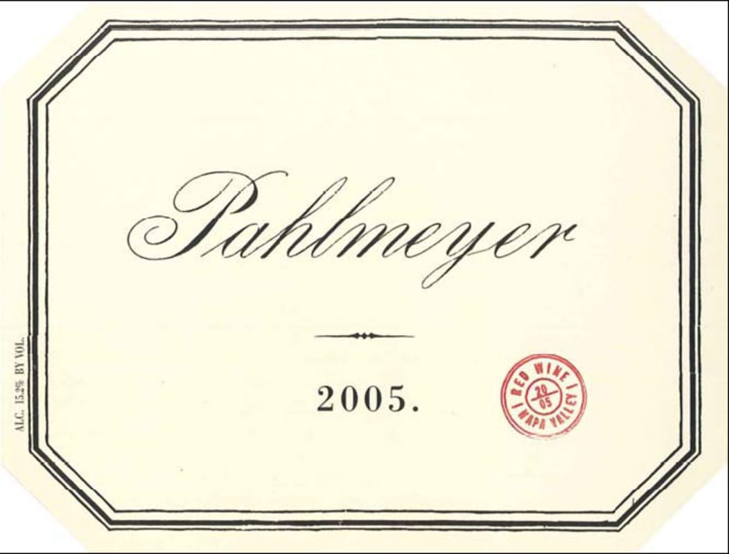 Pahlmeyer Napa Valley Proprietary Red (375ML half-bottle) 2005 Front Label