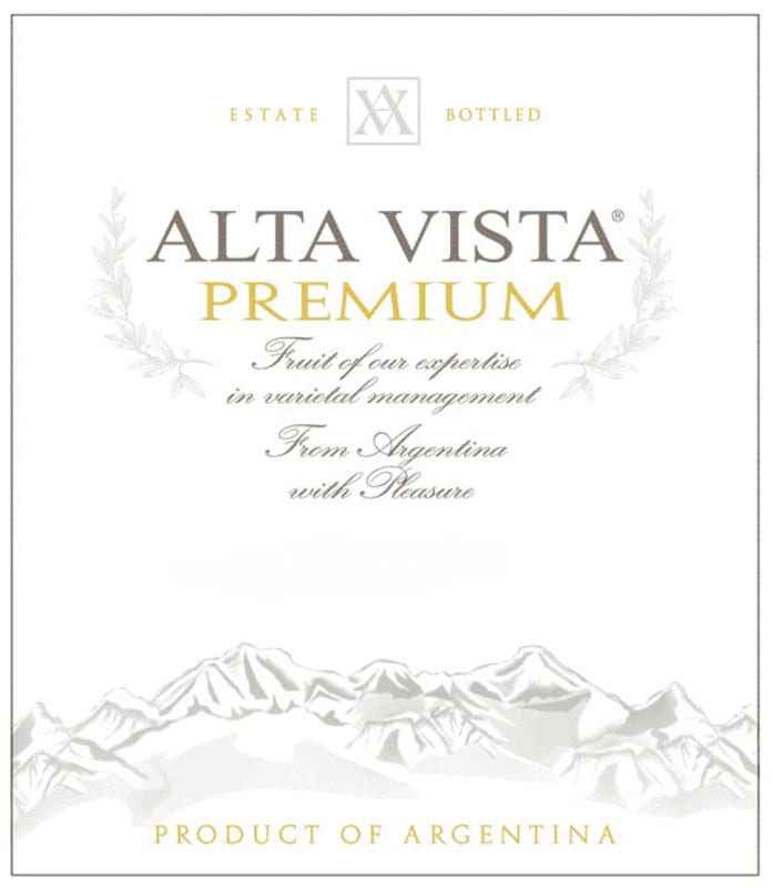 Alta Vista Premium Malbec 2008 Front Label