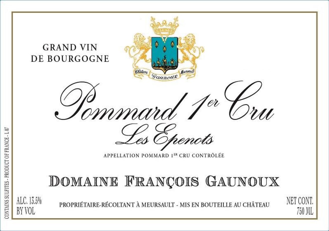 Francois Gaunoux Pommard Les Epenots Premier Cru 2011 Front Label