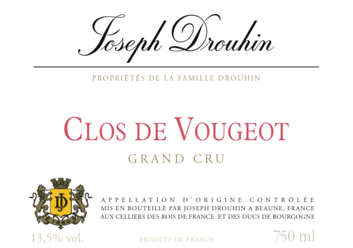 Joseph Drouhin Clos de Vougeot 2007 Front Label