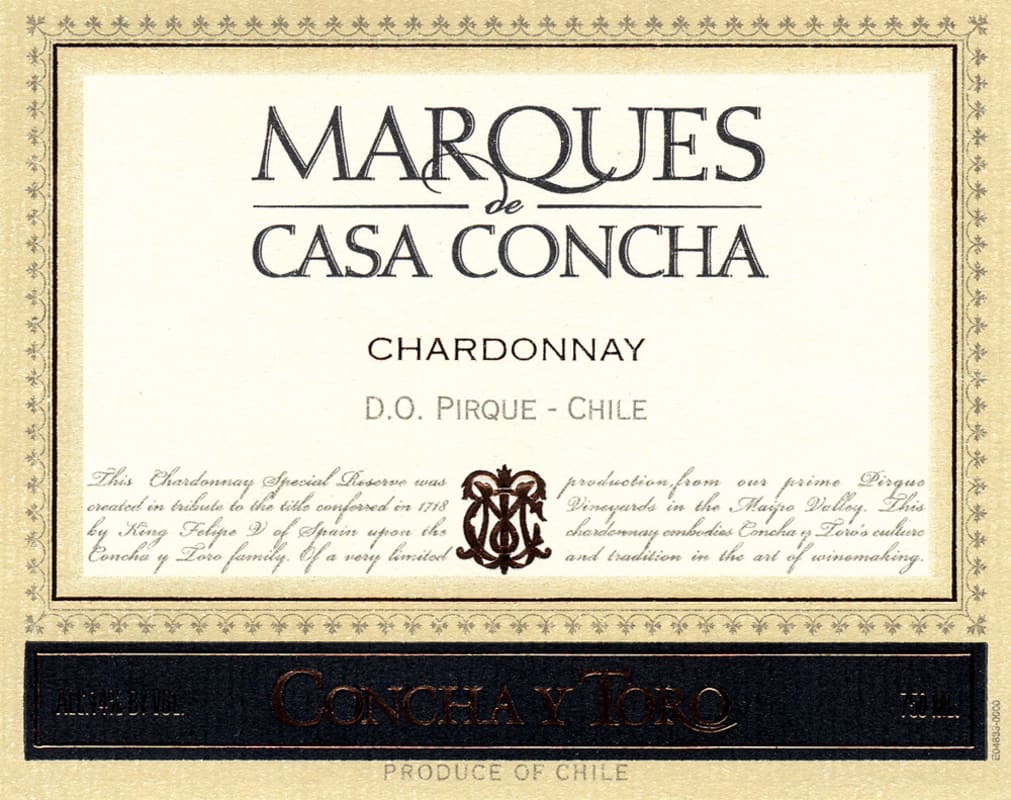 Concha y Toro Marques de Casa Concha Chardonnay 2009 Front Label