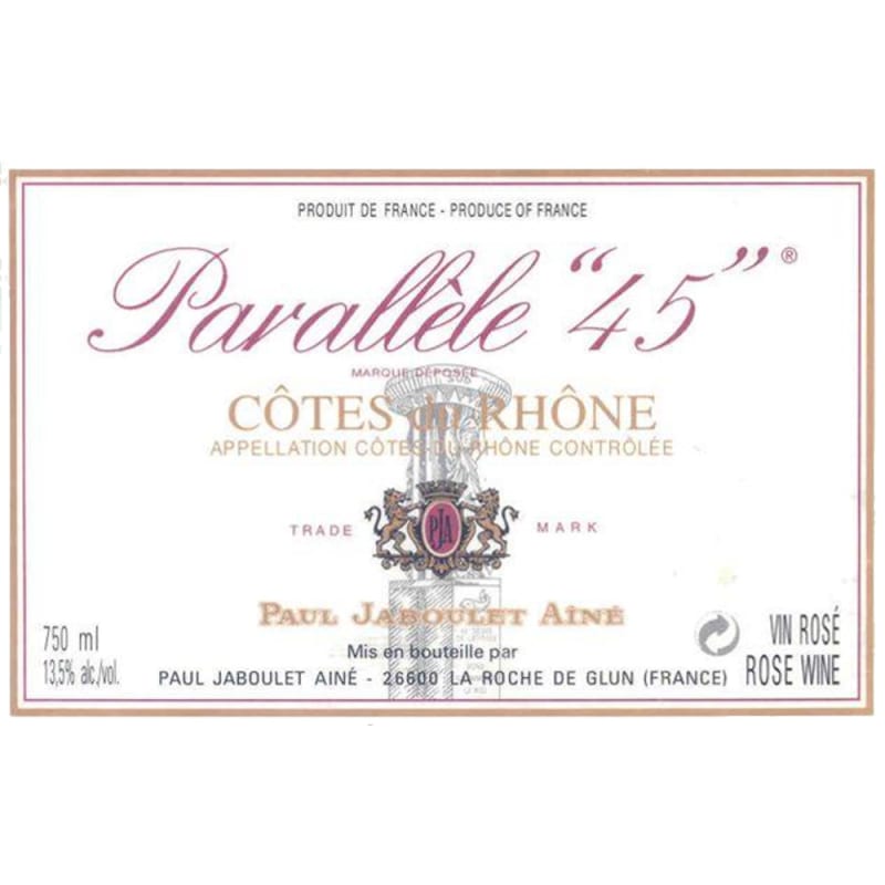 Jaboulet Parallele 45 Rose 2009 Front Label