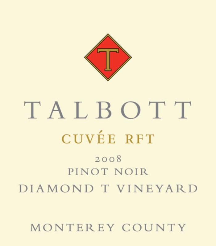 Talbott Pinot Noir Cuvee RFT Diamond T 2008 Front Label