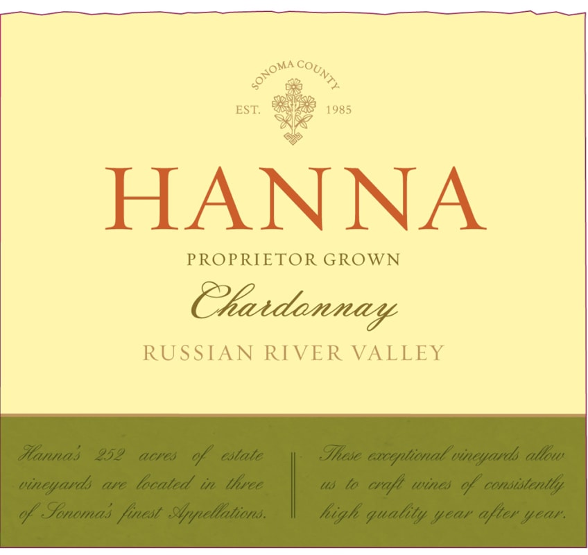 Hanna Chardonnay 2009 Front Label