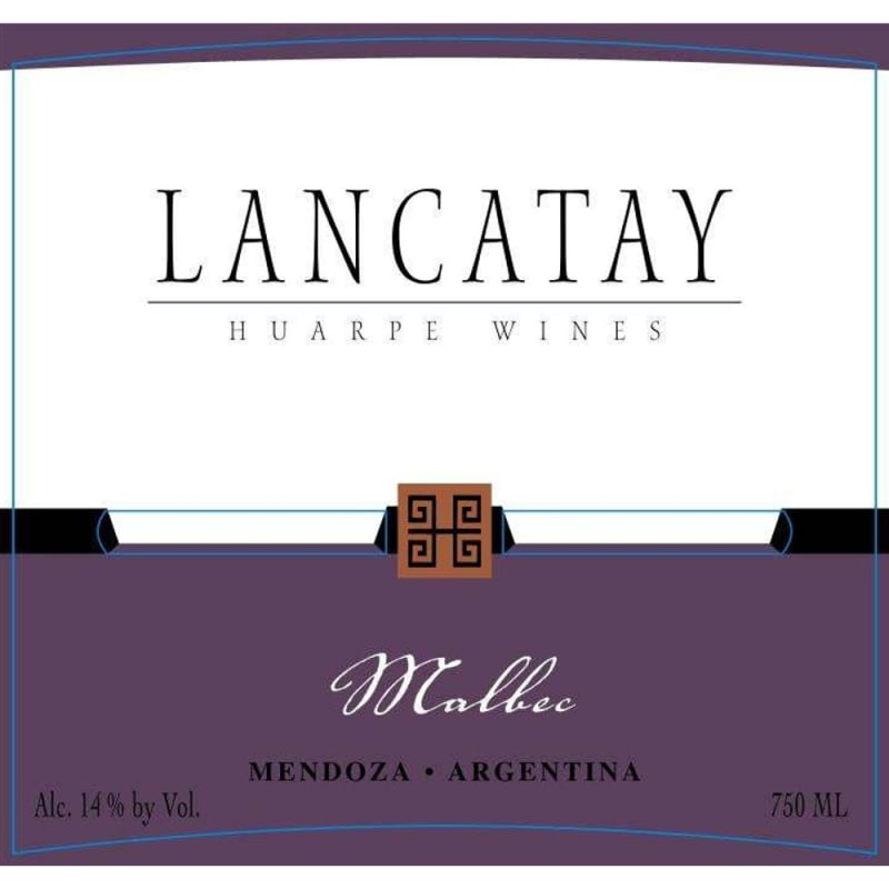 Huarpe Lancatay Malbec 2009 Front Label