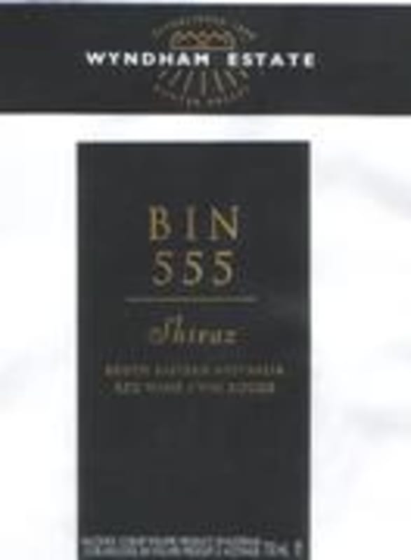 Wyndham Bin 555 Shiraz 1997 Front Label