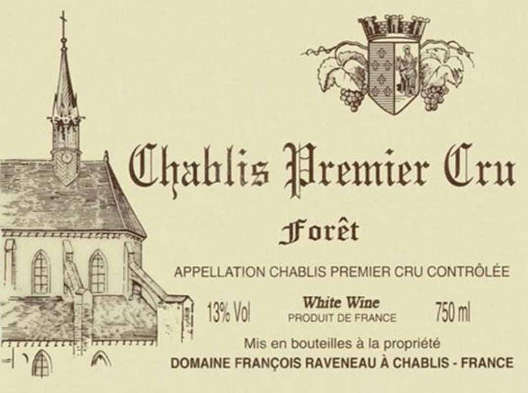 Domaine Francois Raveneau Chablis La Foret Premier Cru 2010 Front Label