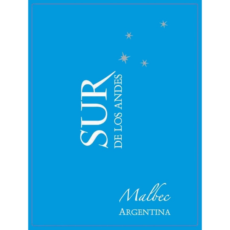 Sur de los Andes Malbec 2008 Front Label