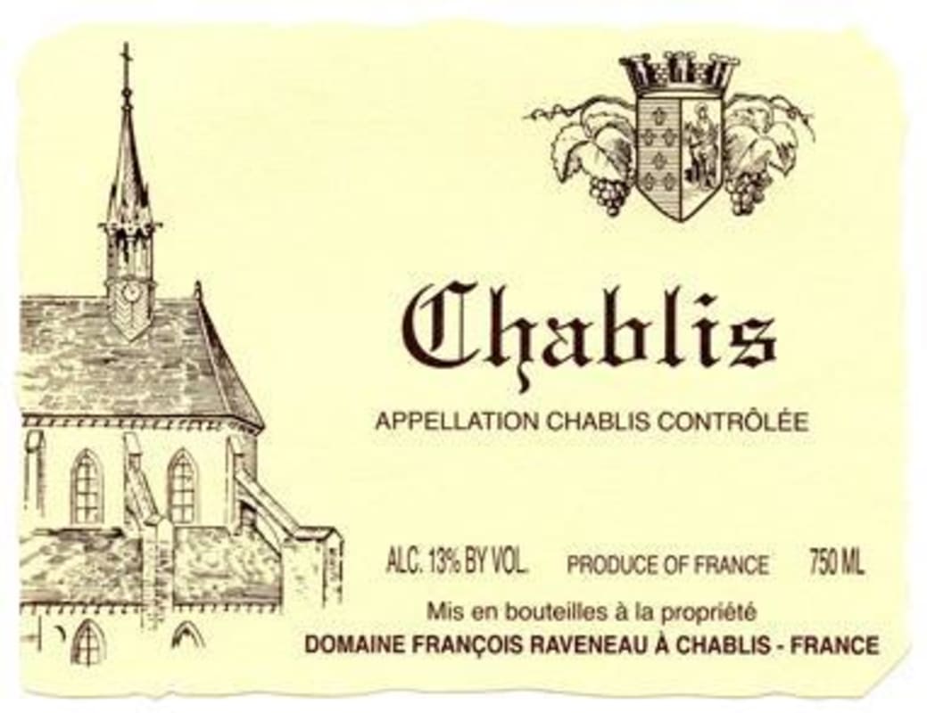 Domaine Francois Raveneau Chablis 2012 Front Label