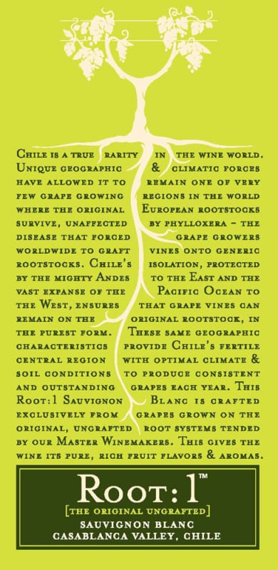Root:1 Sauvignon Blanc Reserva 2010 Front Label