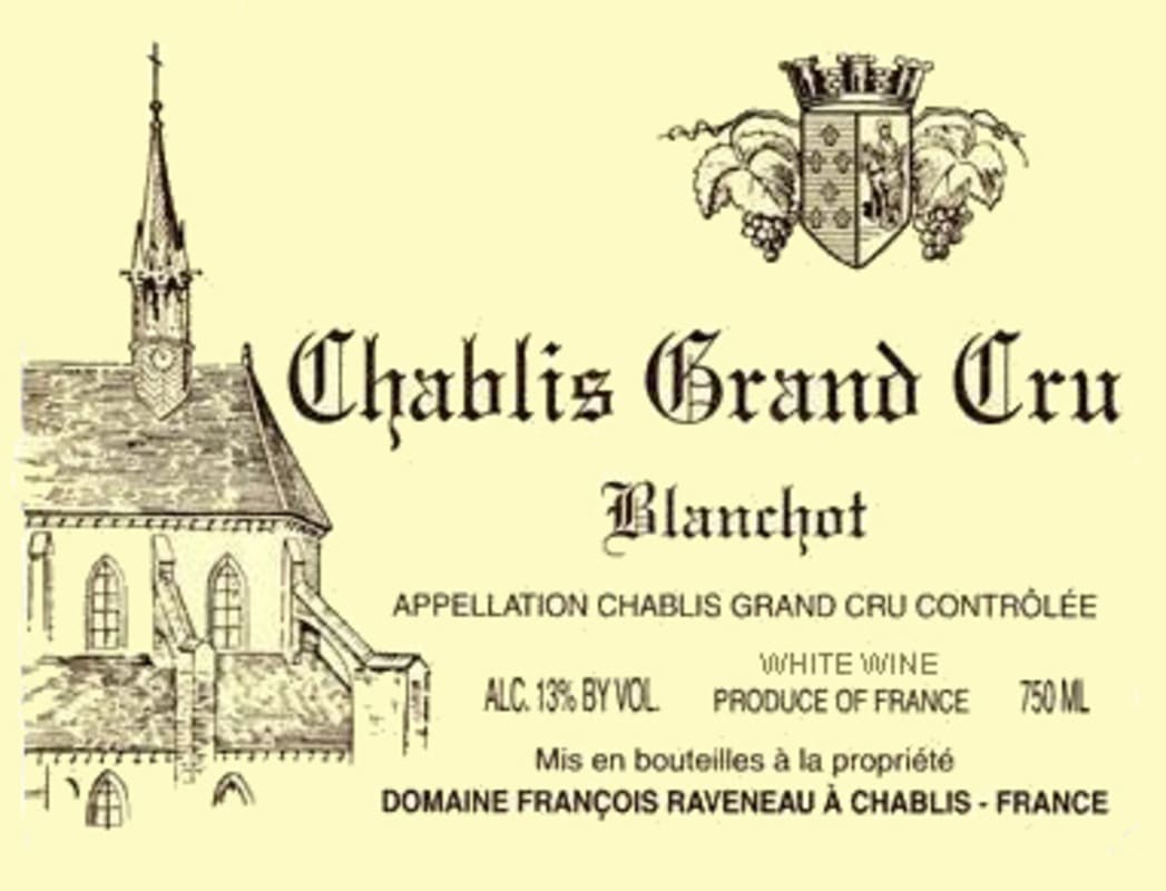 Domaine Francois Raveneau Chablis Blanchot Grand Cru 2010 Front Label