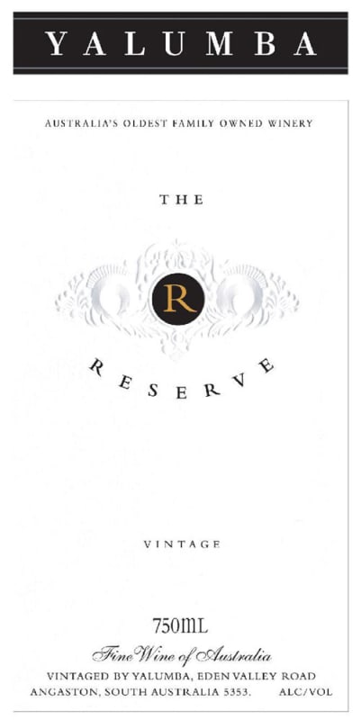 Yalumba The Reserve 2002 Front Label