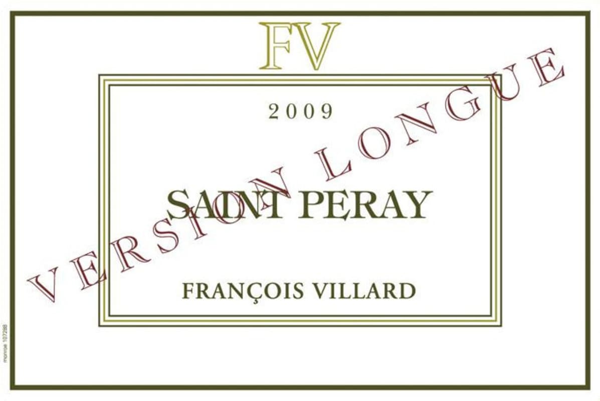 Francois Villard Saint Peray Version Longue 2009 Front Label