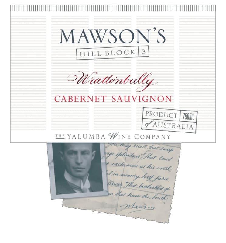 Yalumba Mawson's Wrattonbully Cabernet Sauvigon 2006 Front Label