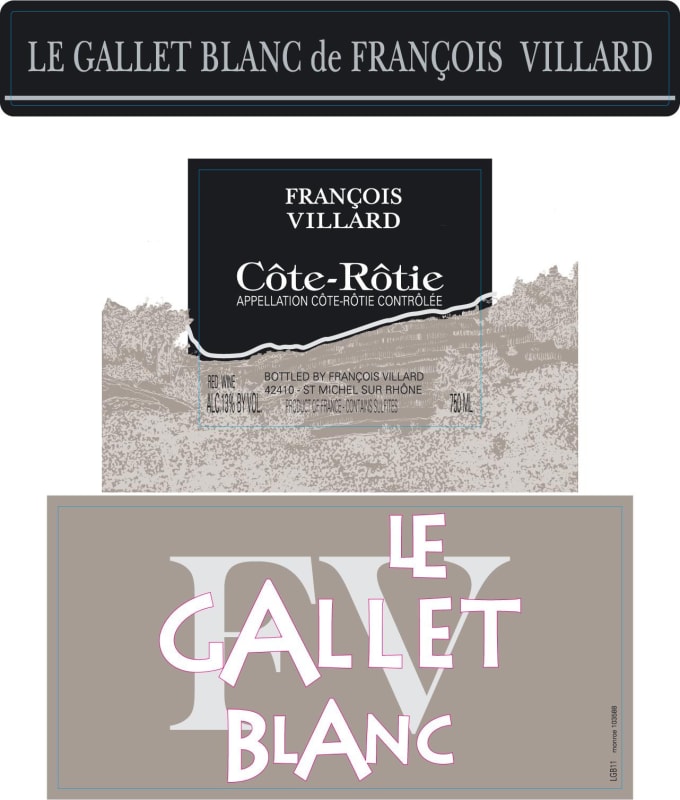 Francois Villard Cote Rotie Le Gallet Blanc 2012 Front Label