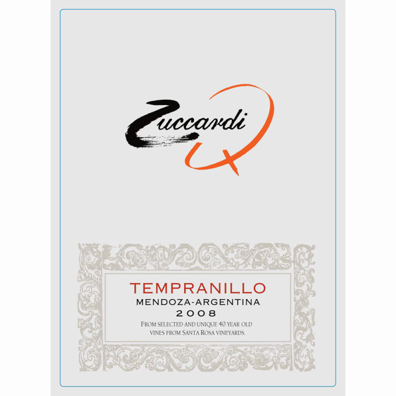 Zuccardi Q Tempranillo 2008 Front Label