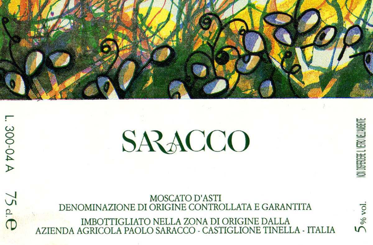Saracco Moscato d'Asti 2010 Front Label
