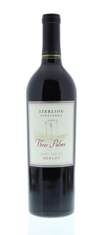 Sterling Three Palms Vineyard Merlot 2006 Front Bottle Shot