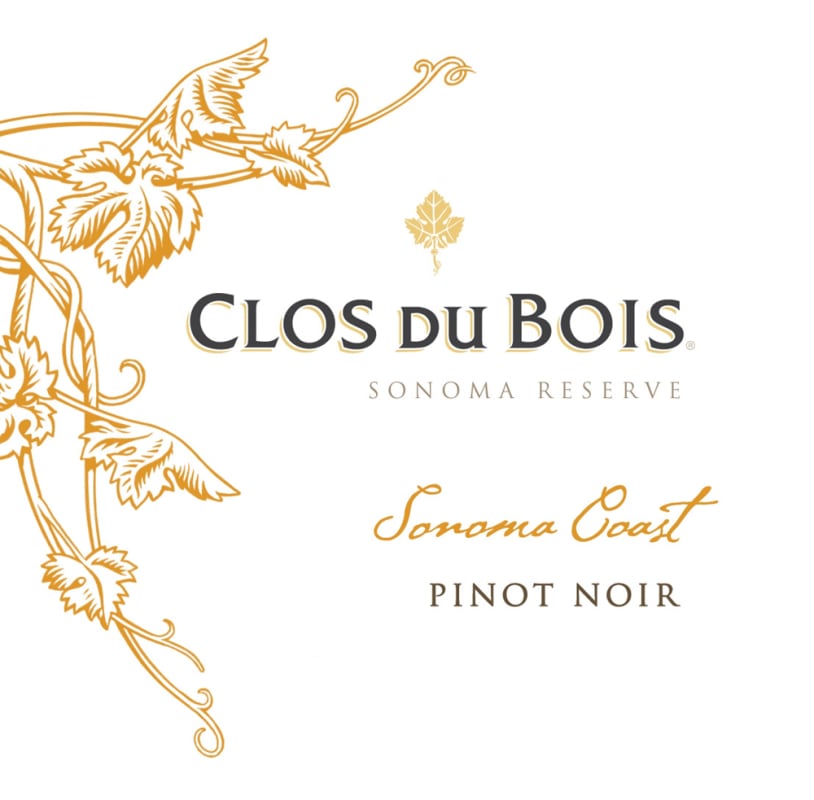 Clos du Bois Sonoma Coast Reserve Pinot Noir 2007 Front Label