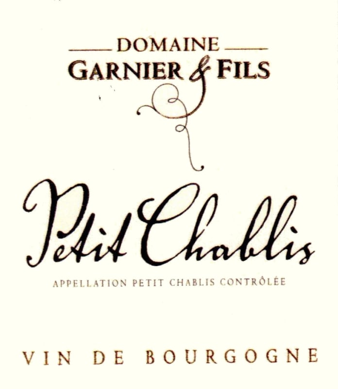 Garnier et Fils Petit Chablis 2008 Front Label
