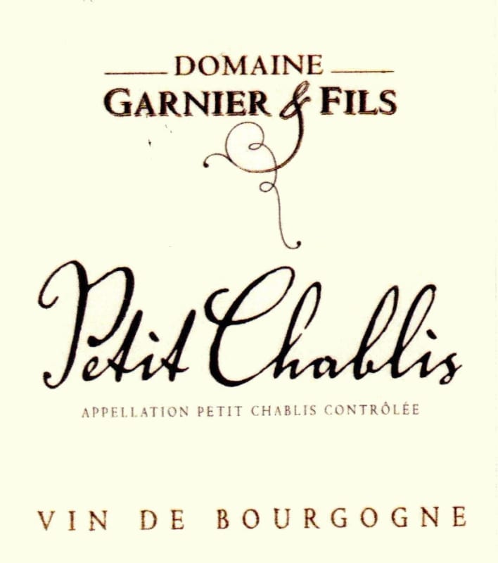 Garnier et Fils Petit Chablis 2009 Front Label