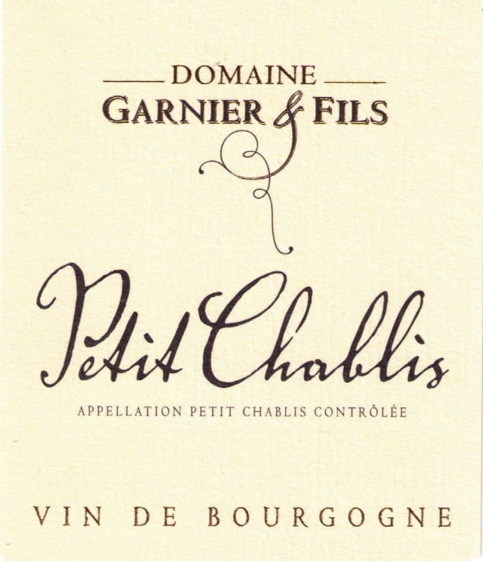 Garnier et Fils Petit Chablis 2011 Front Label