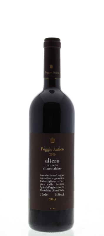 Poggio Antico Brunello di Montalcino Altero 2006 Front Bottle Shot