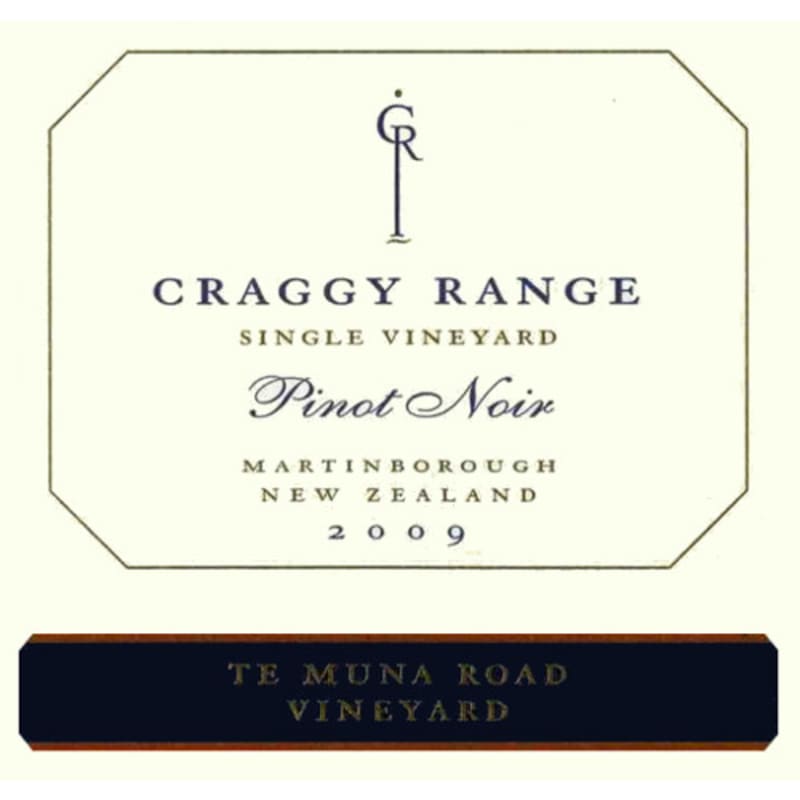 Craggy Range Winery Te Muna Road Vineyard Pinot Noir 2009 Front Label