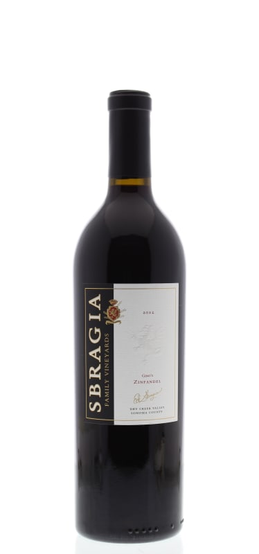 Sbragia Gino's Dry Creek Valley Zinfandel 2012 Front Bottle Shot