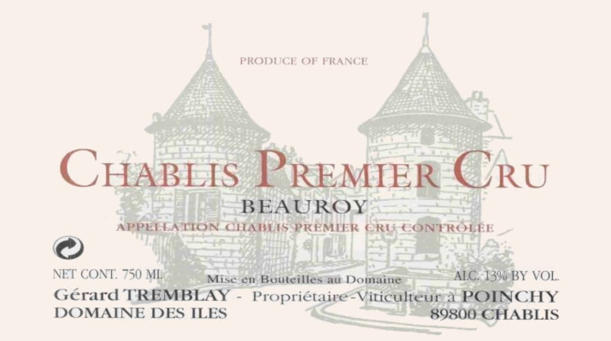 Gerard Tremblay Chablis Beauroy Premier Cru 2010 Front Label