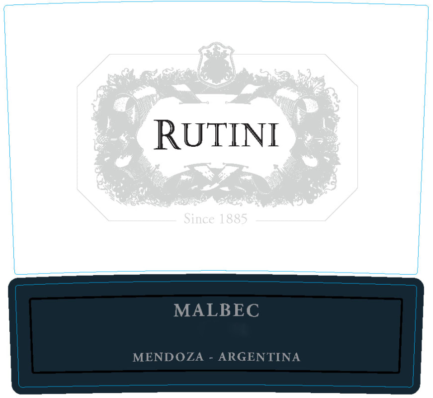 Rutini Malbec 2008 Front Label