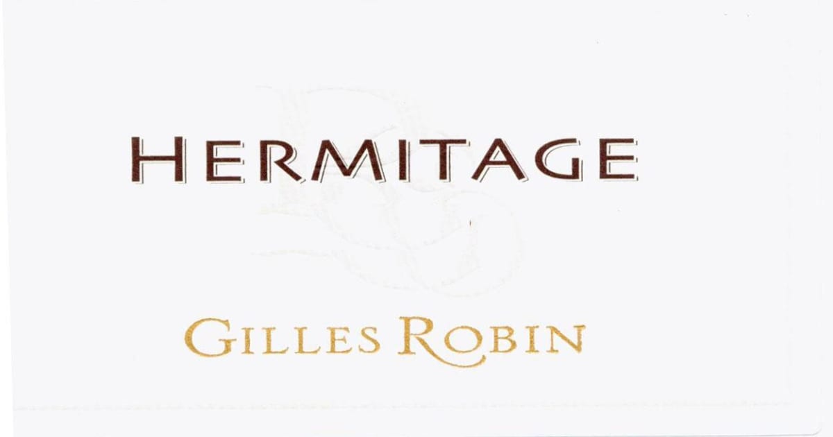 Gilles Robin Hermitage 2010 Front Label