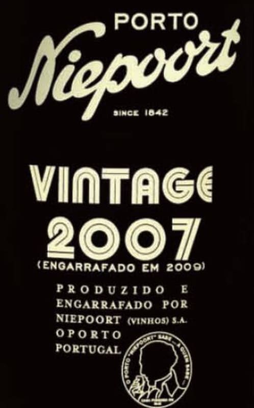 Niepoort Vintage Port (375ML half-bottle) 2007 Front Label