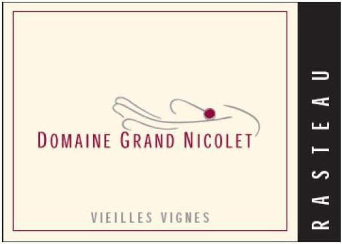 Domaine Grand Nicolet Rasteau Vieilles Vignes 2013 Front Label